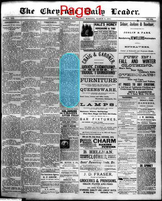 Page thumbnail for The Cheyenne Daily Leader