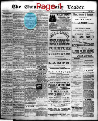 Page thumbnail for The Cheyenne Daily Leader