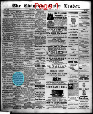 Page thumbnail for The Cheyenne Daily Leader