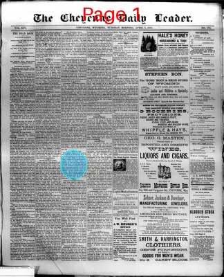 Page thumbnail for The Cheyenne Daily Leader