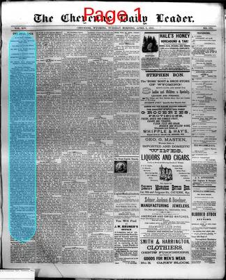Page thumbnail for The Cheyenne Daily Leader
