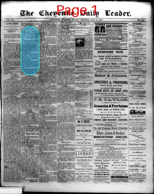 Page thumbnail for The Cheyenne Daily Leader