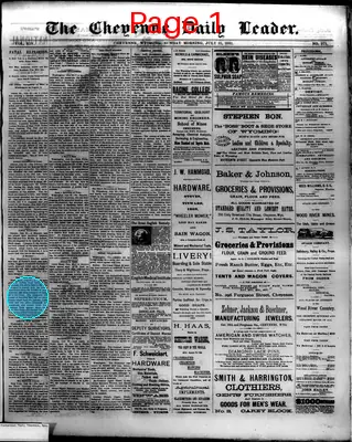 Page thumbnail for The Cheyenne Daily Leader
