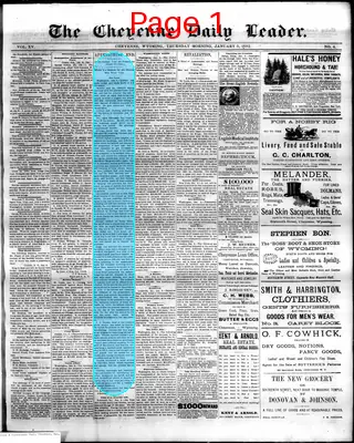 Page thumbnail for The Cheyenne Daily Leader