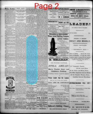 Page thumbnail for The Cheyenne Daily Leader