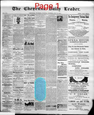 Page thumbnail for The Cheyenne Daily Leader
