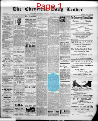 Page thumbnail for The Cheyenne Daily Leader