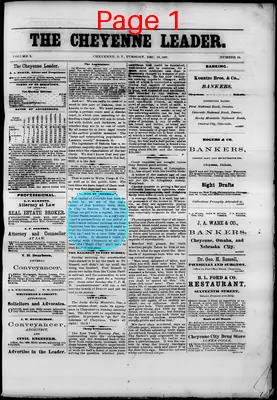 Page thumbnail for The Cheyenne Leader