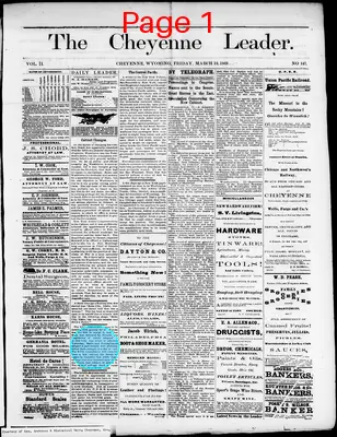 Page thumbnail for The Cheyenne Leader