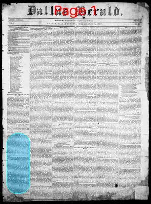 Page thumbnail for Dallas Herald