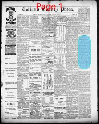 Page thumbnail for Tolland County Press