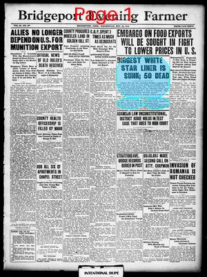 Page thumbnail for The Bridgeport Evening Farmer