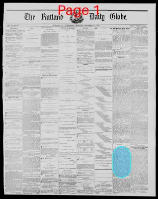 Page thumbnail for The Rutland Daily Globe