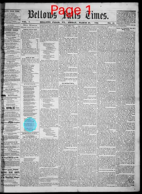 Page thumbnail for Bellows Falls Times
