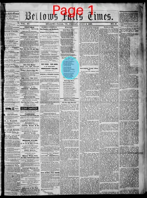 Page thumbnail for Bellows Falls Times