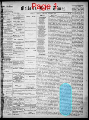 Page thumbnail for Bellows Falls Times