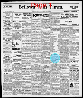 Page thumbnail for Bellows Falls Times