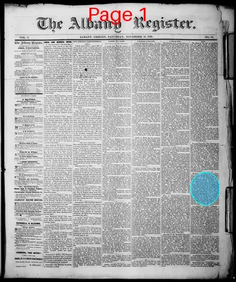 Page thumbnail for The Albany Register