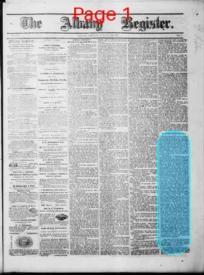 Page thumbnail for The Albany Register