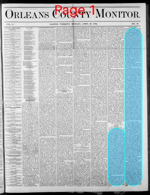 Page thumbnail for Orleans County Monitor