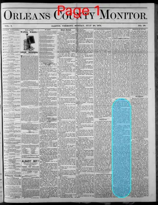 Page thumbnail for Orleans County Monitor