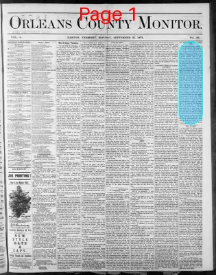 Page thumbnail for Orleans County Monitor