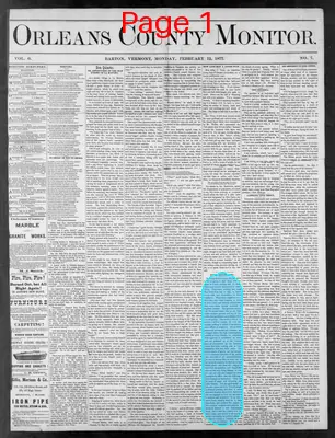 Page thumbnail for Orleans County Monitor