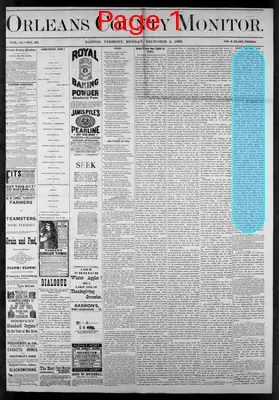 Page thumbnail for Orleans County Monitor