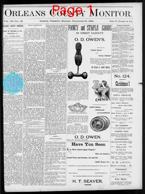 Page thumbnail for Orleans County Monitor