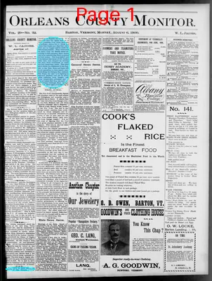 Page thumbnail for Orleans County Monitor