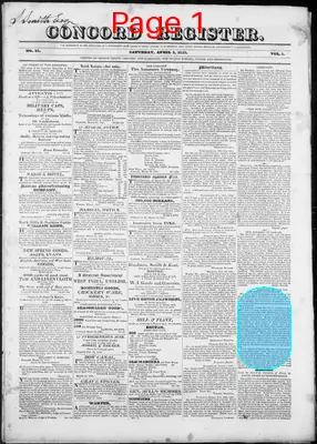 Page thumbnail for Concord Register
