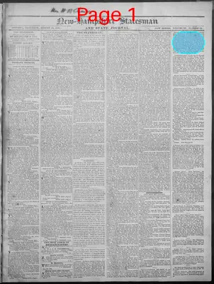 Page thumbnail for New Hampshire Statesman And State Journal