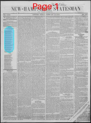 Page thumbnail for New Hampshire Statesman And State Journal