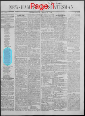 Page thumbnail for New Hampshire Statesman And State Journal