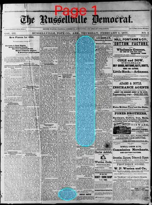Page thumbnail for The Russellville Democrat