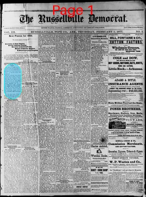 Page thumbnail for The Russellville Democrat
