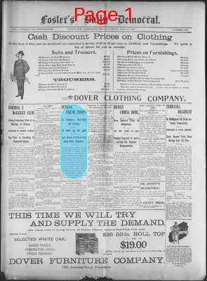 Page thumbnail for Foster's Daily Democrat