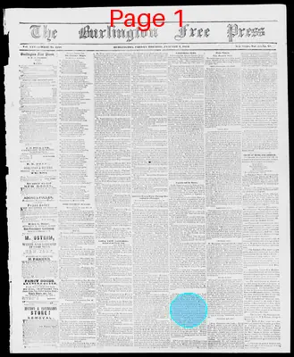 Page thumbnail for Burlington Free Press