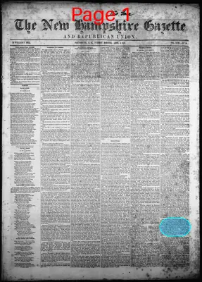 Page thumbnail for The New Hampshire Gazette And Republican Union