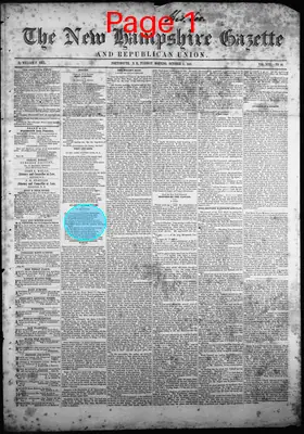 Page thumbnail for The New Hampshire Gazette And Republican Union