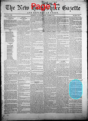 Page thumbnail for The New Hampshire Gazette And Republican Union
