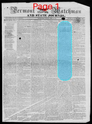 Page thumbnail for Vermont Watchman And State Journal