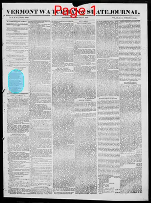 Page thumbnail for Vermont Watchman And State Journal