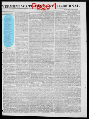 Page thumbnail for Vermont Watchman And State Journal