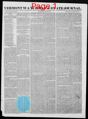 Page thumbnail for Vermont Watchman And State Journal