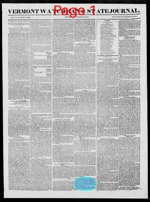 Page thumbnail for Vermont Watchman And State Journal
