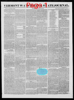 Page thumbnail for Vermont Watchman And State Journal