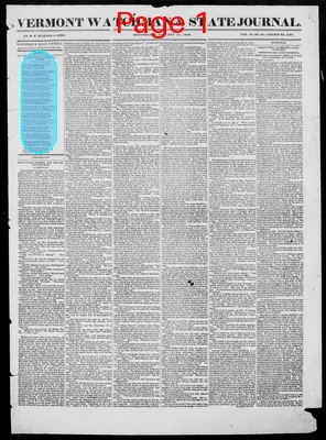 Page thumbnail for Vermont Watchman And State Journal