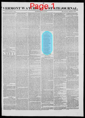 Page thumbnail for Vermont Watchman And State Journal