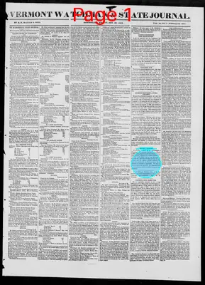 Page thumbnail for Vermont Watchman And State Journal